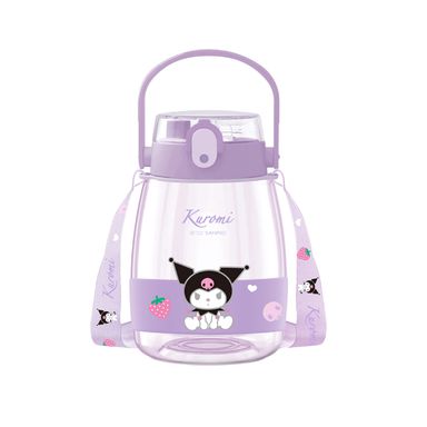 Vaso de plástico personajes de sanrio con correa para el hombro y asa 1300 ml kuromi morado -  Sanrio