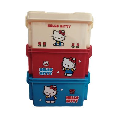 Organizador de plástico de estilo clasico de hello kitty con hebillas 3 piezas sanrio -  Sanrio