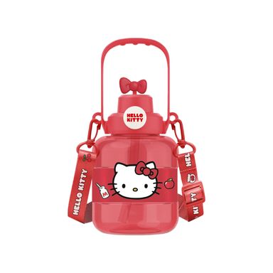 Vaso de plástico estilo clásico hello kitty con asa y sorbete de 1100 ml sanrio -  Sanrio