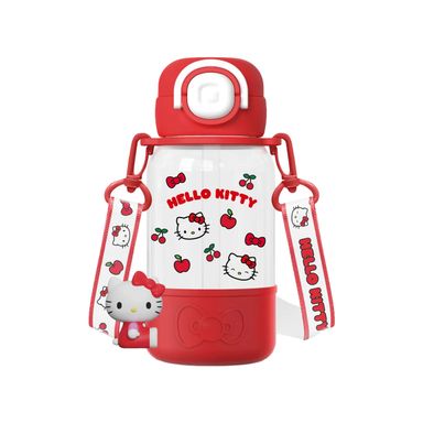 Vaso de plástico estilo clásico de hello kitty con tapa abatible y sorbete de 690 ml sanrio -  Sanrio