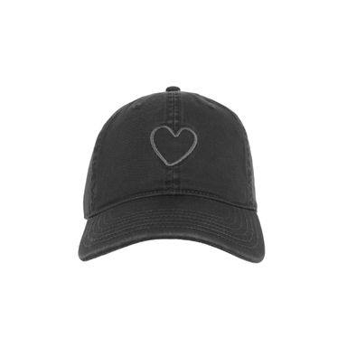 Gorra casual bordada textil negra unitalla corazón -  Miniso