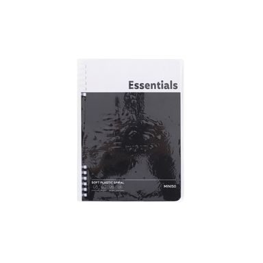 Libreta de espiral pasta suave minimalism black negra 14.8x21 cm rayas 100 hojas -  Miniso
