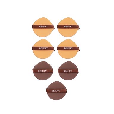 Set esponjas de maquillaje tipo puff tipo puff café 8.7x6.6 cm 7 piezas -  Miniso