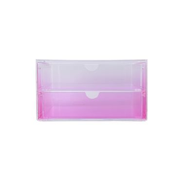Organizador de plástico de maquillaje de 2 cajones de colección colorida -  Miniso