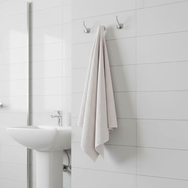 Toalla de medio baño miniso serie waffle weave gris 74cm x 34cm -  Miniso