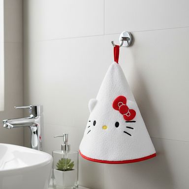 Toalla para manos textil blanca 45x45 cm hello kitty sanrio -  Sanrio