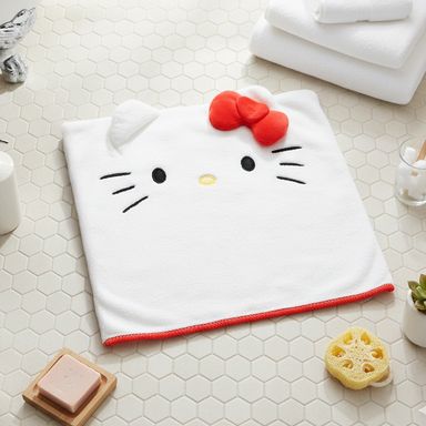 Toalla de baño poliéster blanca 70x140 cm hello kitty sanrio -  Sanrio