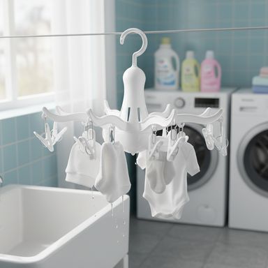 Tendedero colgante plegable sintético blanco 16 pinzas -  Miniso