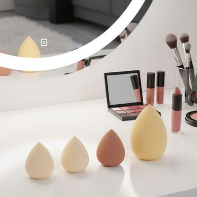 Set esponjas de maquillaje tipo puff pastry 10 piezas -  Miniso