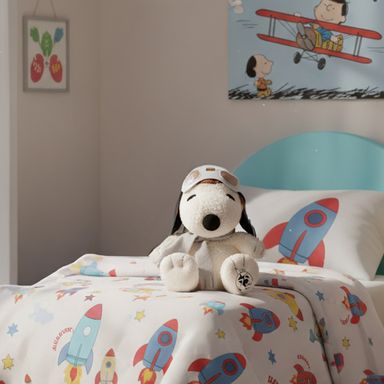 Peluche aviador felpa blanco 24x27 cm snoopy -  Snoopy