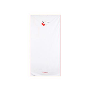 Toalla de baño poliéster blanca 70x140 cm hello kitty sanrio -  Sanrio