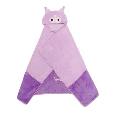 Manta con capucha textil morada 140x90 cm kuromi sanrio -  Sanrio