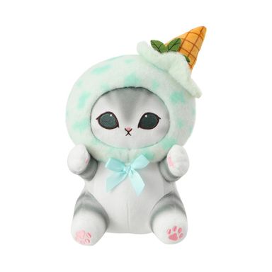 Peluche mofusand felpa gris gatito con gorro -  Mofusand
