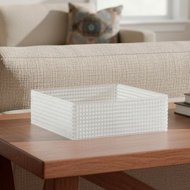 Organizador de escritorio sintético transparente 19.5x5x19.5 cm -  Miniso