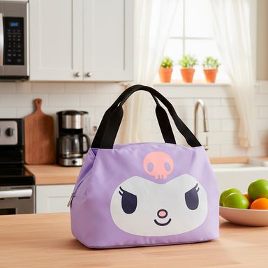 Lonchera textil morada 26x16x17 cm kuromi sanrio -  Sanrio