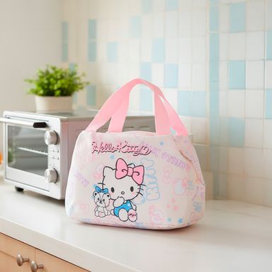 Lonchera textil rosa 23x16x17 cm hello kitty sanrio -  Sanrio