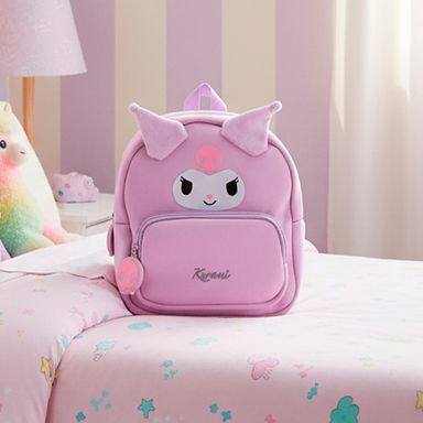 Mochila textil morada 19x23x10 cm kuromi sanrio -  Sanrio