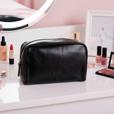 Cosmetiquera sintética negra 21x10x13 cm -  Miniso