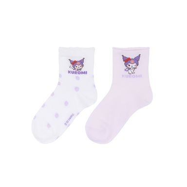Set medias para niña 100% poliéster talla 22-24 de 2 pares kuromi sanrio -  Sanrio