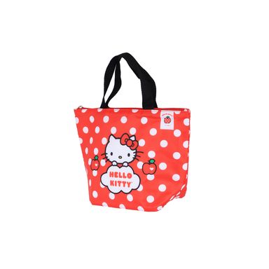 Lonchera textil roja 30x13x22 cm hello kitty sanrio -  Sanrio