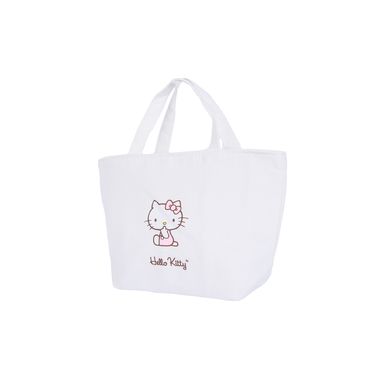 Lonchera textil blanca 33x11x21 cm hello kitty sanrio -  Sanrio