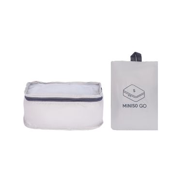 Neceser de viaje textil blanco 26x20x10 cm -  Miniso