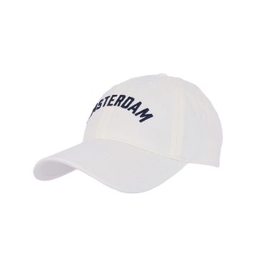 Gorra con tipografía bordada textil blanca unitalla -  Miniso