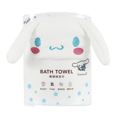 Toalla de baño de microfibra absorbente sanrio cinnamoroll 140x70 cm -  Sanrio