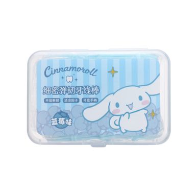 Hilo dental con sabor a blueberry 50 piezas serie sanrio -  Sanrio