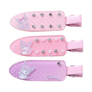 Set broche para cabello kuromi strass 3 pzas -  Sanrio