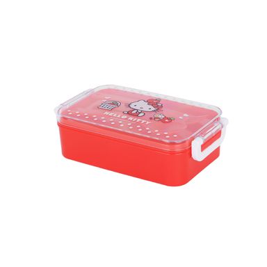 Taper de alimentos hello kitty apple collection con cubiertos 470ml rojo sanrio -  Sanrio