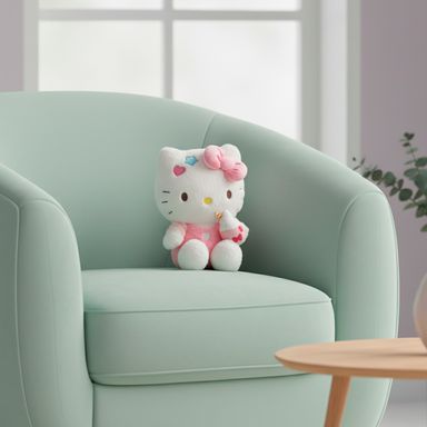 Peluche hello kitty 27 cm postura sentada serie sanrio -  Sanrio