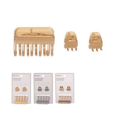 Set de pinzas para cabello miniso metalizadas 3 pzas -  Miniso