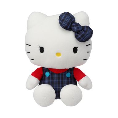 Peluche hello kitty 25 cm sentada jk blue check serie sanrio -  Sanrio
