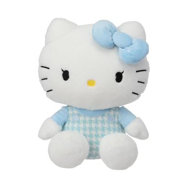 Peluche hello kitty 25 cm sentada pata de gallo azul serie sanrio -  Sanrio
