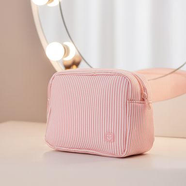 Cosmetiquera con cierre textil rosa 19x7x15 cm -  Miniso