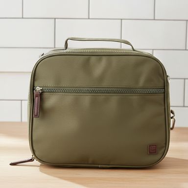 Lonchera para alimentos textil verde militar 26x11x21 cm -  Miniso