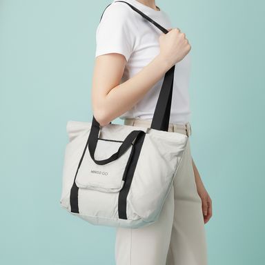 Bolsa de viaje plegable textil gris 40x34x16 cm -  Miniso