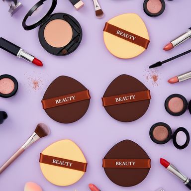 Set esponjas tipo puff pastry maquillaje 6 piezas -  Miniso