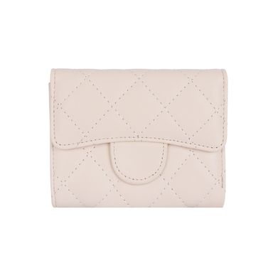 Cartera para mujer con solapa sintética beige 12x3x10 cm -  Miniso