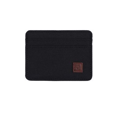 Tarjetero tipo mezclilla textil negro 11x8x1 cm classic style -  Miniso