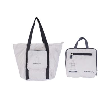 Bolsa de viaje plegable textil gris 40x34x16 cm -  Miniso