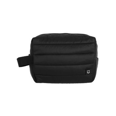 Cosmetiquera con asa acolchada textil negra 20x10x15 cm -  Miniso