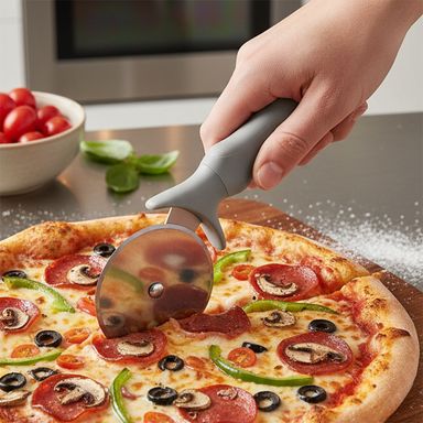 Rueda para pizza de acero inoxidable de estilo moderno gris -  Miniso