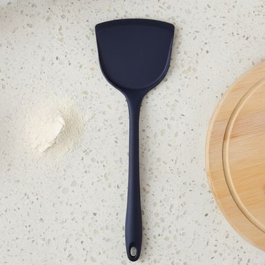 Espatula de silicona de estilo moderno con mango fino azul marino oscuro -  Miniso