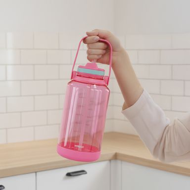 Tomatodo de plástico de gran capacidad solid color 3.0 de 1900 ml rosa -  Miniso