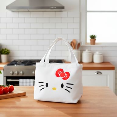 Lonchera bordada hello kitty blanco  -  Sanrio