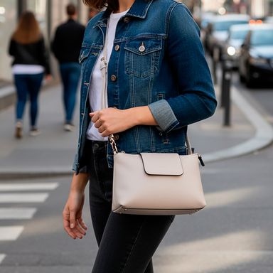 Bolsa crossbody de doble capa de estilo retro albaricoque serie miniso -  Miniso