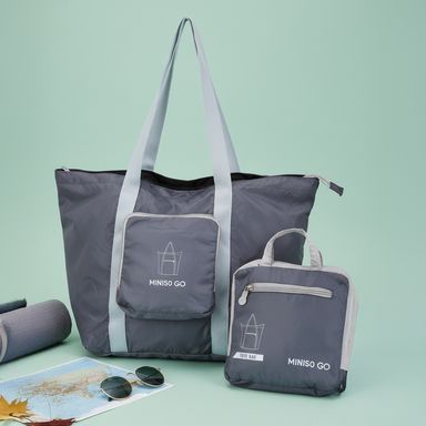 Organizador para viaje bolso plegable serie miniso go gris -  Miniso