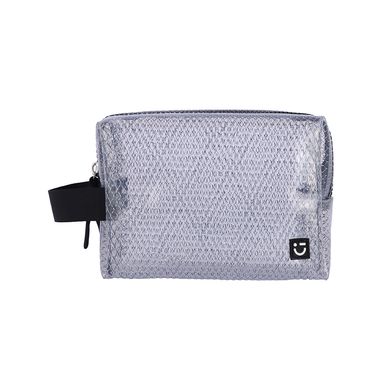 Cosmetiquera mediana con asa transparente con red negro -  Miniso